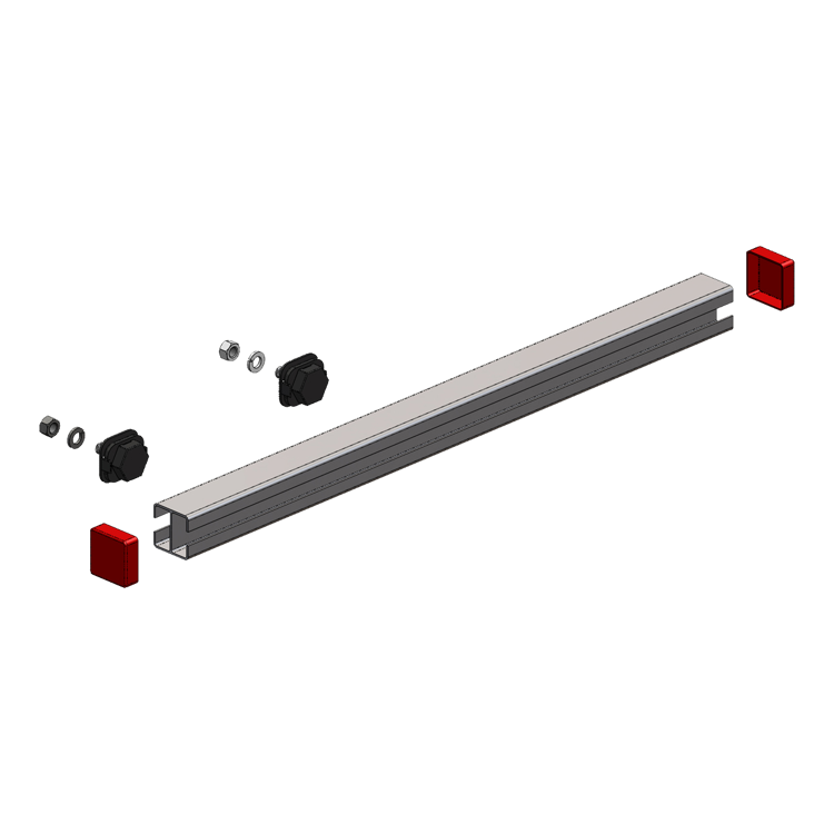 Picture of ConcealFab® PIM Shield Rail Kit with Channel Runner, 24-in